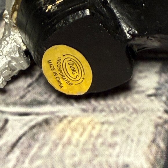 Vintage 1990's Young Inc. Teal Cowboy Boot Tea Light Holder - Picture 8 of 11